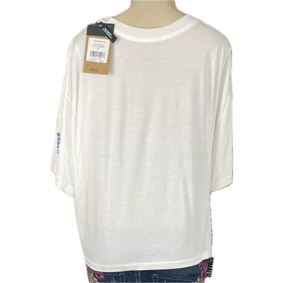 The North Face + 3XL Logo White BHM Coordinates Graphic Short Sleeve Crop Tee - Picture 3 of 6
